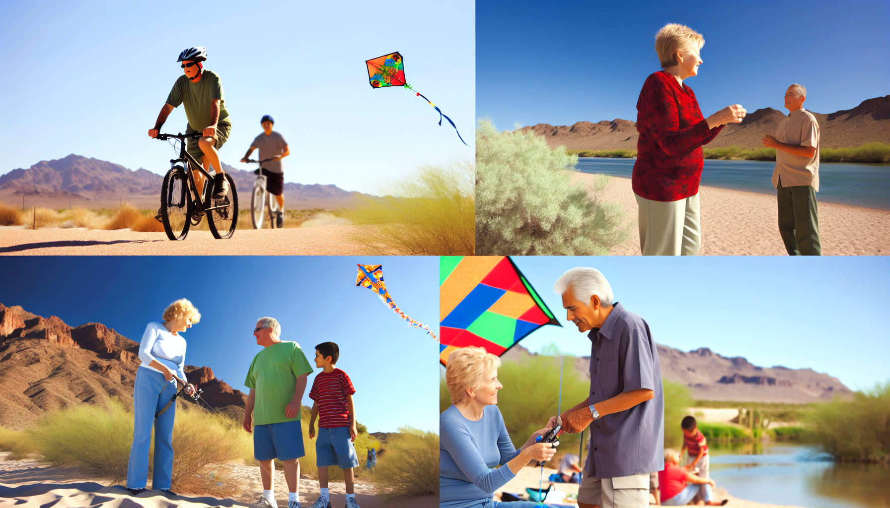 People enjoying active outdoor lifestyle in La Paz County, AZ La Paz County Arizona community